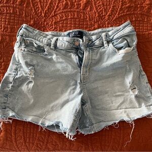 GAP Faded Blue Distressed Jean Shorts